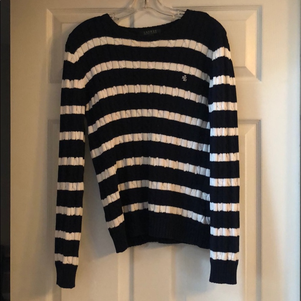 Navy and white stripped sweater